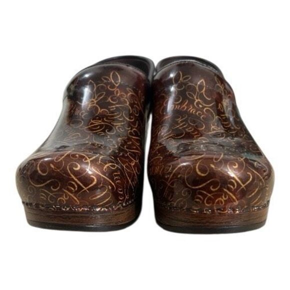 Dansko 20th Anniversary Limited Edition Brown Leather Clogs Size 38 (7.5-8) - Picture 3 of 13